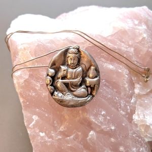 Quan Yin goddess silver pedant handmade necklace
